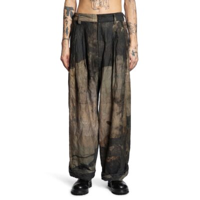 Ziggy Chen Digital Print Trousers with Pull Tab