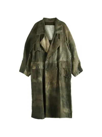 Ziggy Chen double-breasted coat - Green