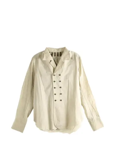 Ziggy Chen double-breasted shirt - Neutrals