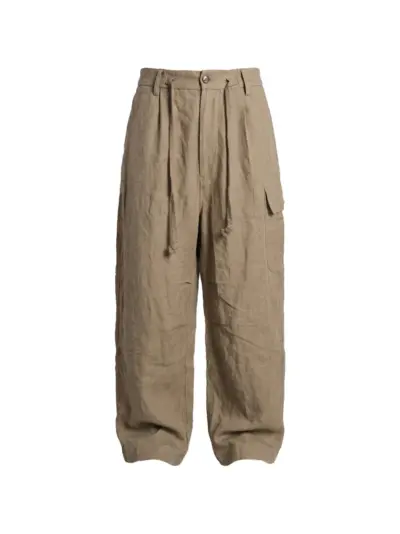 Ziggy Chen drawstring cargo pants - Neutrals