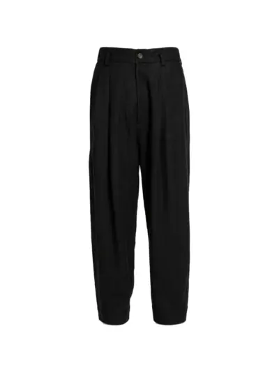 Ziggy Chen pleated-detail trousers - Black