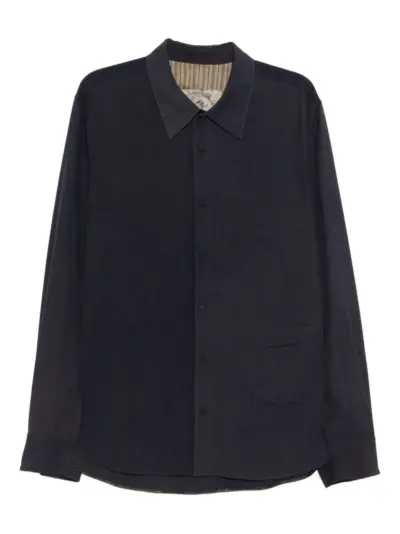 Ziggy Chen wool shirt - Blue