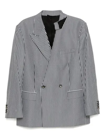 marina yee double-breasted blazer - Black