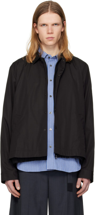 sacai Black Poplin Jacket