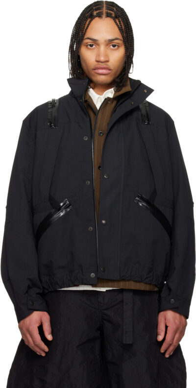 sacai Black Weathercloth Jacket