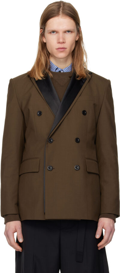 sacai Brown Suiting Blazer