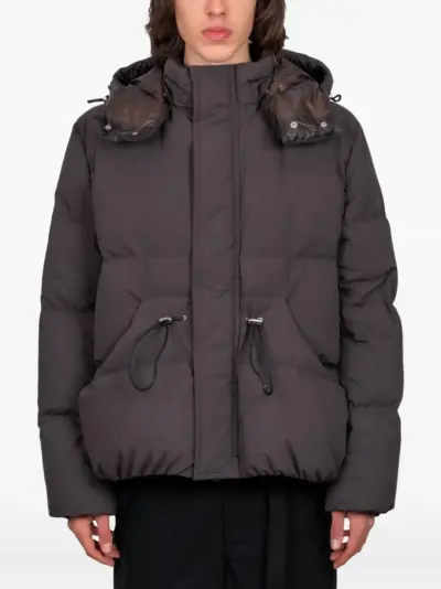 sacai hooded puffer jacket - Grey