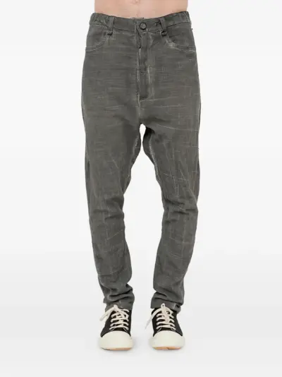 69 BY ISAAC SELLAM faded-effect trousers - Grey
