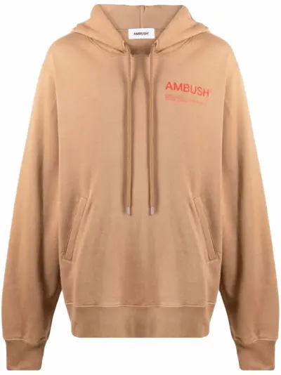 AMBUSH logo-print hoodie - Neutrals