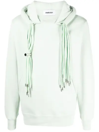 AMBUSH multicord logo-print hoodie - Green
