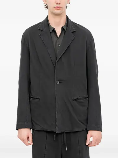 Andrea Ya'aqov exposed-seam single-breasted blazer - Black