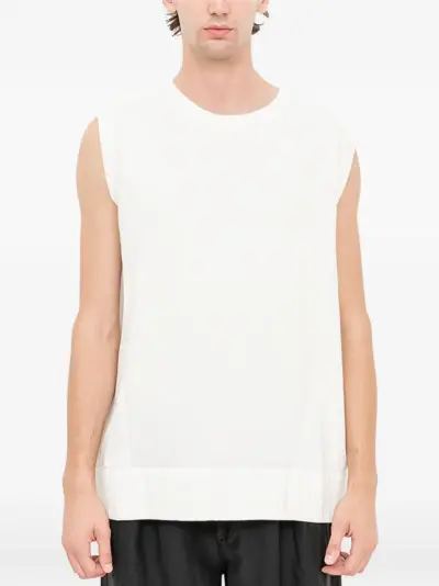 Andrea Ya'aqov panelled sleeveless T-shirt - White