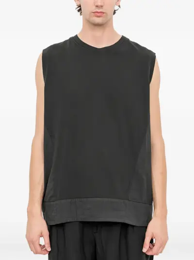 Andrea Ya'aqov panelled sleveless T-shirt - Black