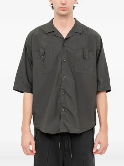Andrea Ya'aqov patch-pocket short-sleeve shirt - Black