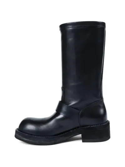 Ann Demeulemeester Sarith Engineer buckle-detail leather biker boots - Black