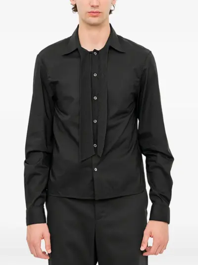 Ann Demeulemeester Stack tie-detail shirt - Black