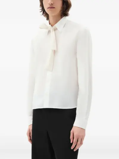 Ann Demeulemeester Stack tie-detail shirt - White