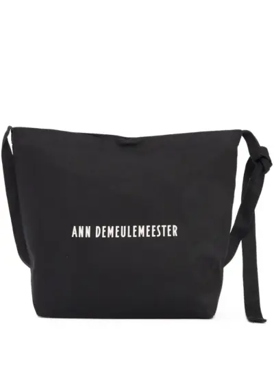 Ann Demeulemeester cotton shoulder bag - Black