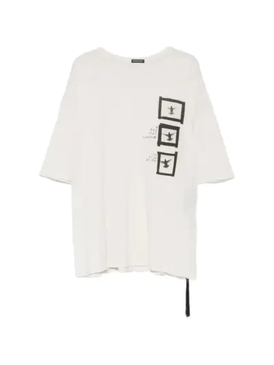 Ann Demeulemeester graphic-print T-shirt - Neutrals