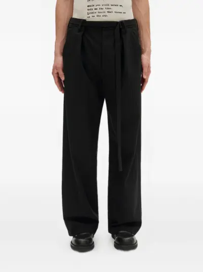 Ann Demeulemeester pleated-front trousers - Black