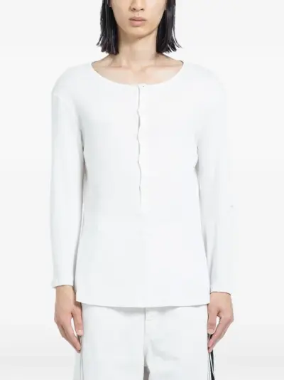 Ann Demeulemeester ribbed T-shirt - White