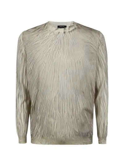 Avant Toi textured long-sleeve t-shirt - Grey