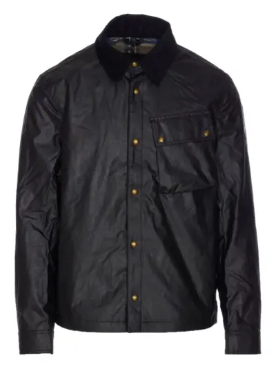Belstaff Ground wax-effect snap-button jacket - Black
