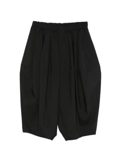 Black Comme Des Garçons elasticated-waistband drop-crotch trousers