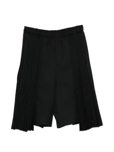 Black Comme Des Garçons pleated shorts