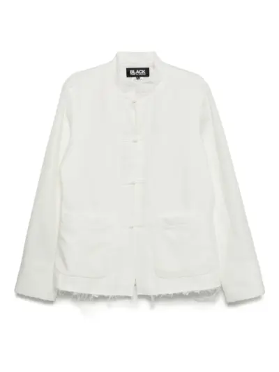 Black Comme Des Garçons stand-collar jacket - White