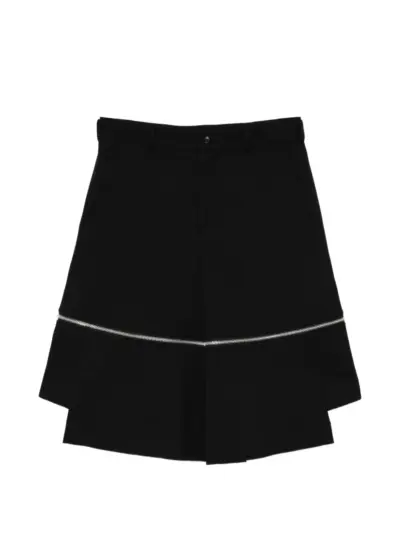 Black Comme Des Garçons zip-detail shorts