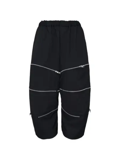 Black Comme Des Garçons zip-detail trousers