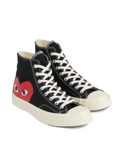 Comme Des Garçons Play x Converse Chuck 70 heart-logo hi-top sneakers - Black