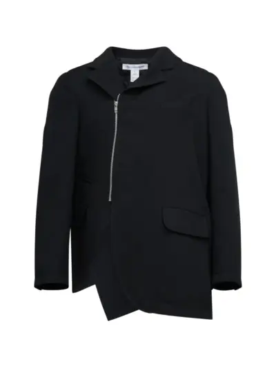 Comme Des Garçons Shirt asymmetric zip-fastening jacket - Black