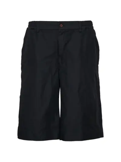 Comme des Garçons Homme Plus elasticated-waistband wide-leg shorts - Black