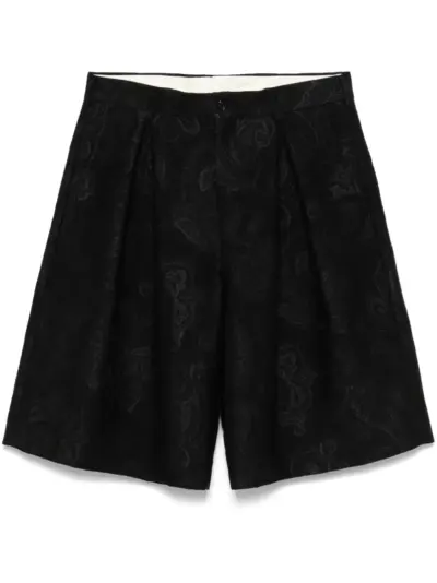 Comme des Garçons Homme Plus paisley-jacquard shorts - Black