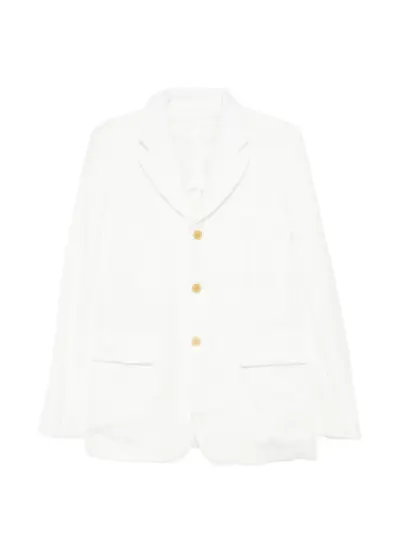 Comme des Garçons Homme Plus textured blazer - White