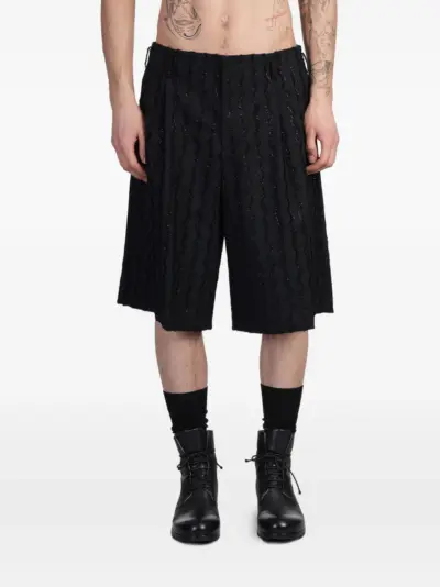 Comme des Garçons Homme Plus wool shorts - Black