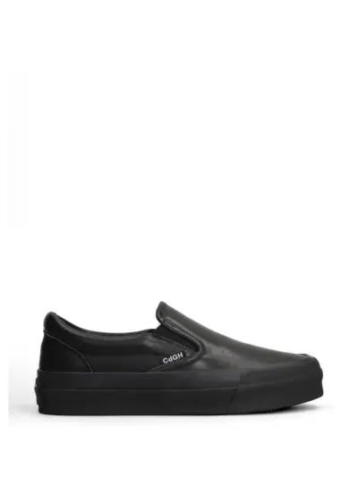 Comme des Garçons Homme Steer slip-on leather sneakers - Black