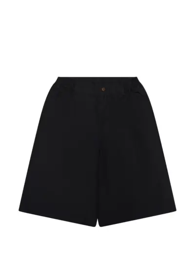 Comme des Garçons Homme Wrinkled wide-leg shorts - Black