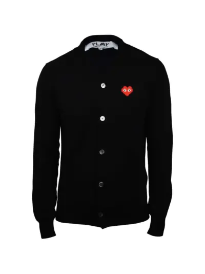 Comme des Garçons Homme button emblematic heart vest - Black