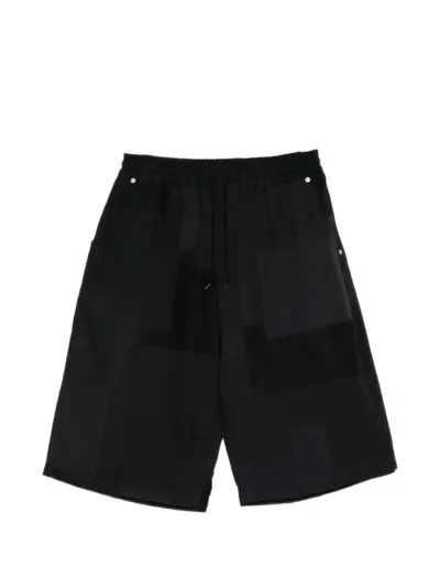 Comme des Garçons Homme patchwork drawstring shorts - Black