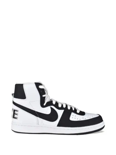 Comme des Garçons Homme x Nike high-top swoosh logo sneakers - White