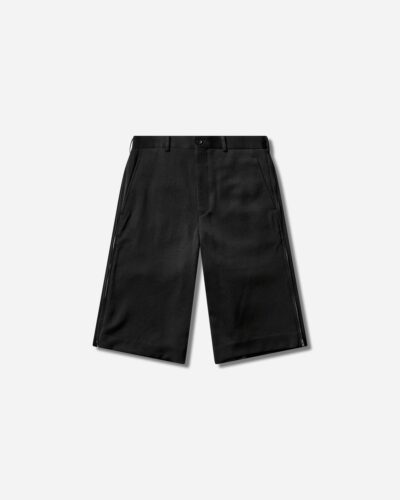 Comme des Garçons Men s Zipped Wool Shorts Black