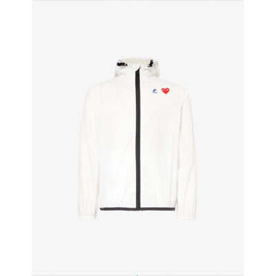 Comme des Garçons Mens Comme Des Garcons Play Comme Des Garçons Play x K-Way Hooded Shell Jacket