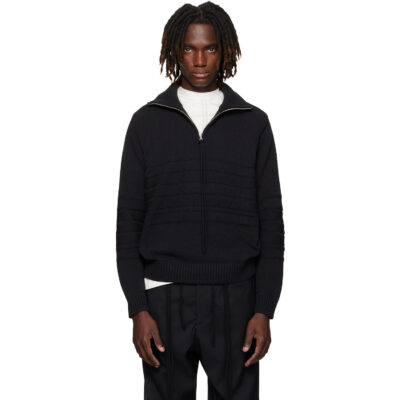 Craig Green Black Tape Knit Polo