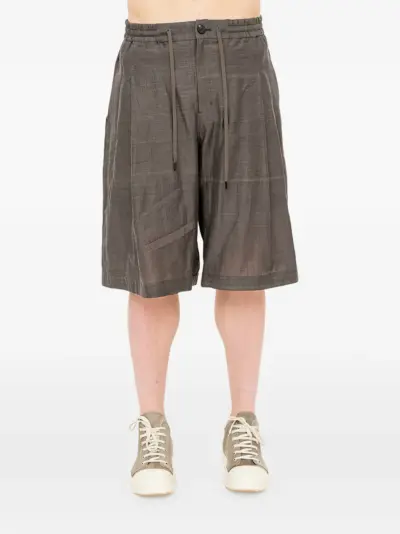 Devoa drawstring-waistband shorts - Brown