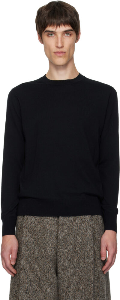 Dries Van Noten Black Merino Wool Sweater