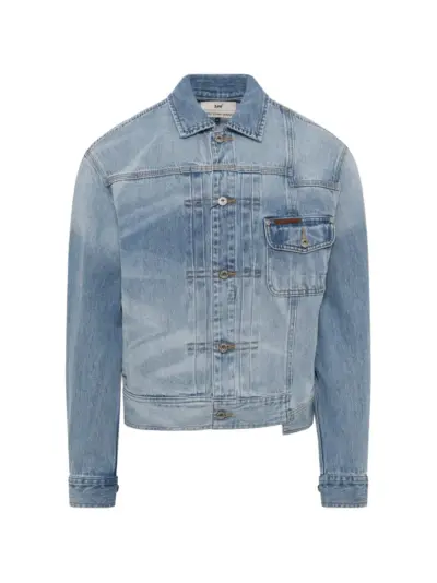 Feng Chen Wang x Lee light-wash panelled denim jacket - Blue