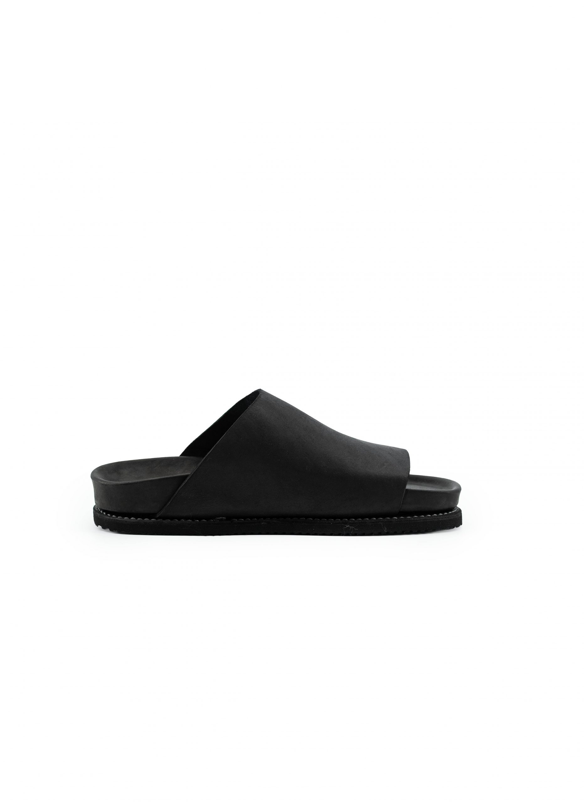 GUIDI BRK06 Sandal, calf back side full grain leather, black